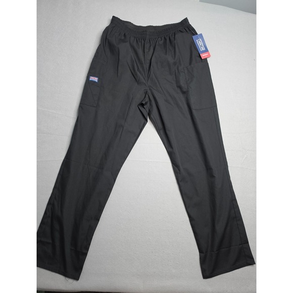 Cherokee Pants - Cherokee Uniform Scrub Pants Womens Large Black Tapered Leg Medical Workwear NWT